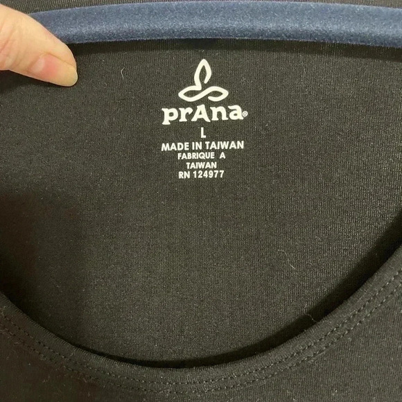 Womens prAna Black White Squiggly Design Skirted Dress Large - Picture 5 of 8